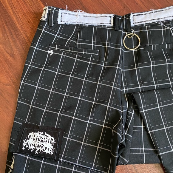 PUTRID 1 of 1 black plaid chino trouser - Picture 4 of 4